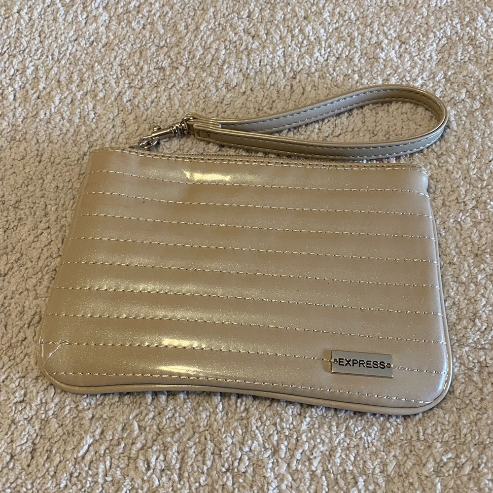 EXPRESS Wristlet in Tan: Gently Used